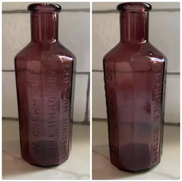 Lancaster’s Jaundice Bitters Amethyst Bottle 1852 - Picture 3 of 8
